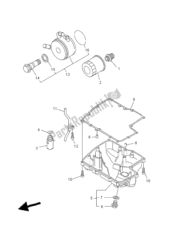 Tutte le parti per il Filtro Olio del Yamaha YZF R1 1000 2008