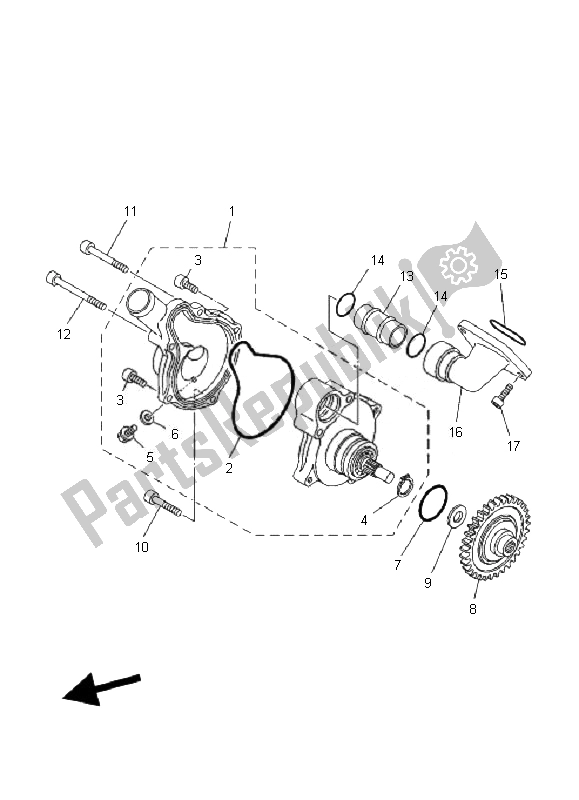 Todas las partes para Bomba De Agua de Yamaha TDM 900A 2007