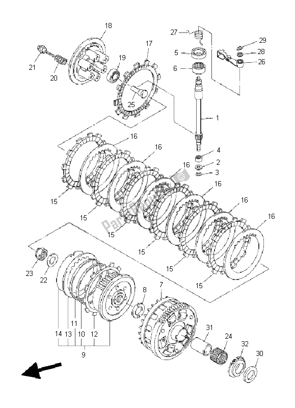 Toutes les pièces pour le Embrayage du Yamaha FZ8 S Fazer 800 2011