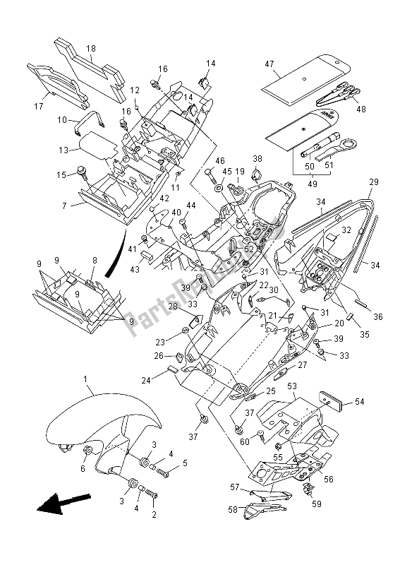 Toutes les pièces pour le Aile du Yamaha YZF R6 600 2008