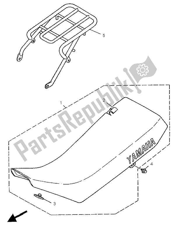 All parts for the Seat of the Yamaha DT 125R 1995