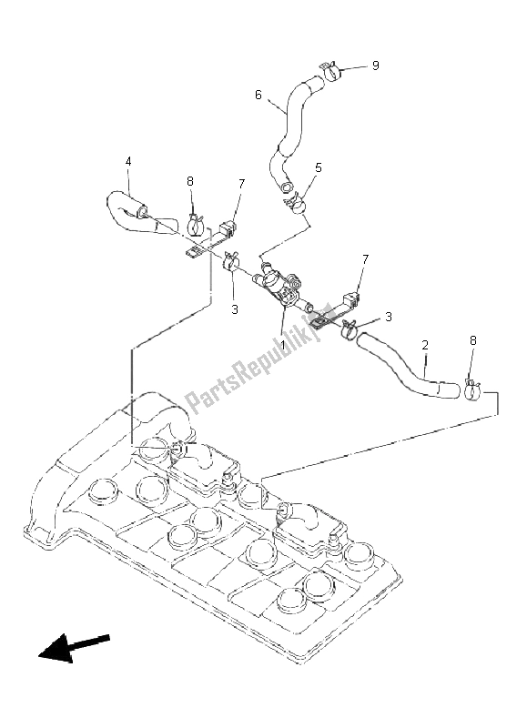 All parts for the Air Induction System of the Yamaha XJ6 FA 600 2011