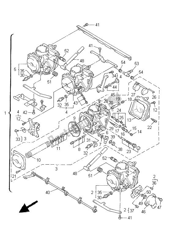 Toutes les pièces pour le Carburateur du Yamaha XJ 600S Diversion 1997