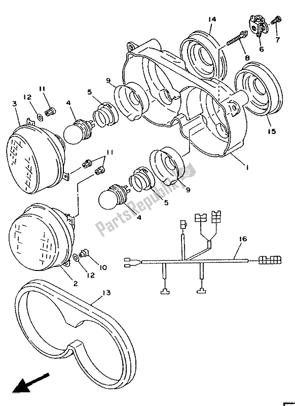 Todas las partes para Alternativo (faro) (para At) de Yamaha TDM 850 1991