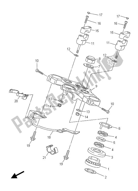 All parts for the Steering of the Yamaha XJ6 SA 600 2015