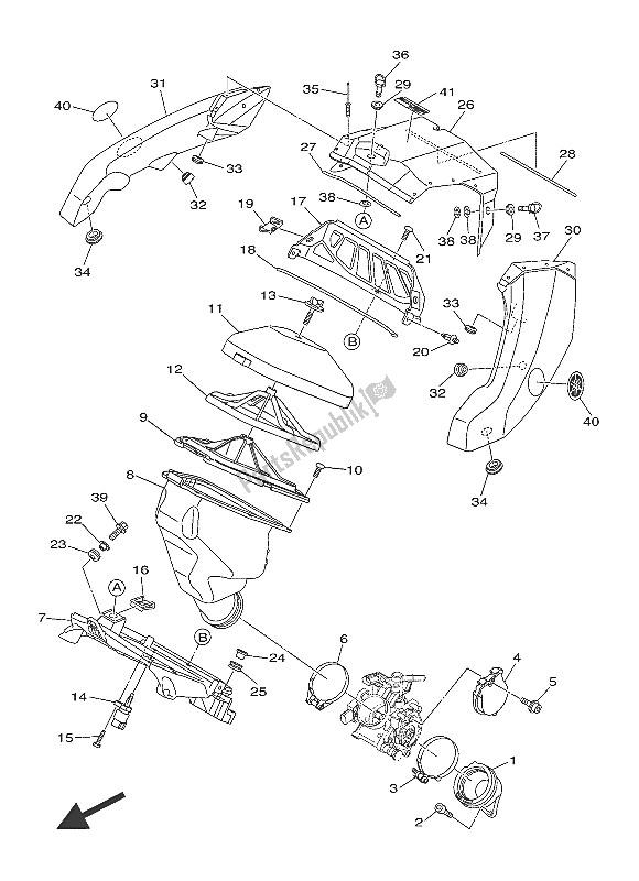 Toutes les pièces pour le Admission du Yamaha YZ 250F 60 TH Anniversary 2016