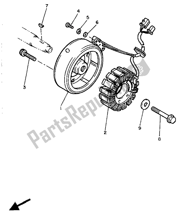 Toutes les pièces pour le Générateur du Yamaha XJ 600 1991
