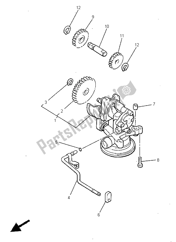 All parts for the Oil Pump of the Yamaha V MAX 12 1200 1999