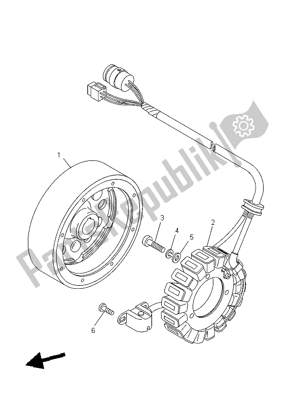 Wszystkie części do Generator Yamaha YFM 350R 2010