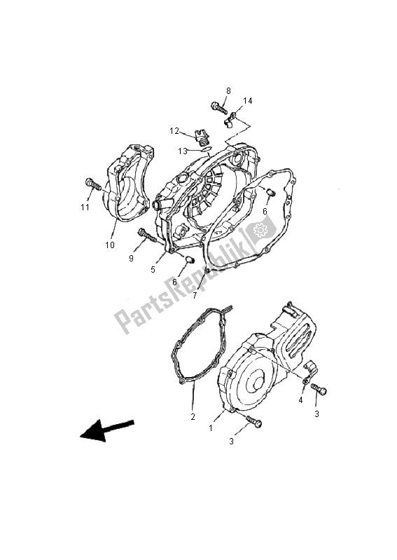 Toutes les pièces pour le Couvercle De Carter 1 du Yamaha YFS 200 Blaster 2000