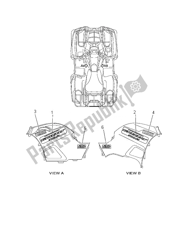 All parts for the Graphics of the Yamaha YFM 700F Grizzly FI EPS 4X4 2010