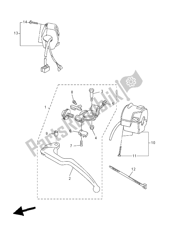 Wszystkie części do Klamka, Prze?? Cznik I D? Wignia Yamaha YZF R6 600 2008
