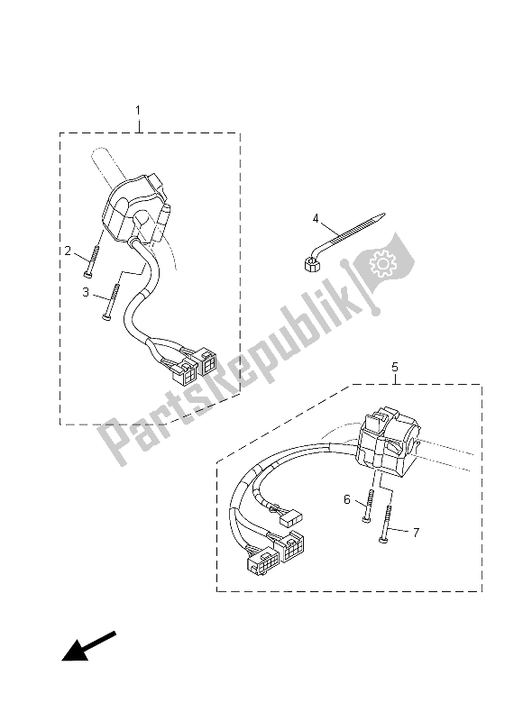 Todas las partes para Interruptor De Palanca Y Palanca de Yamaha XT 1200 ZE 2015