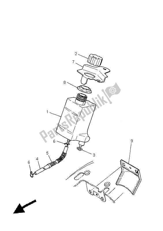 All parts for the Oil Tank of the Yamaha PW 50 2013