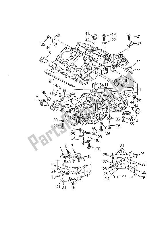 Tutte le parti per il Carter del Yamaha V MAX 12 1200 2002