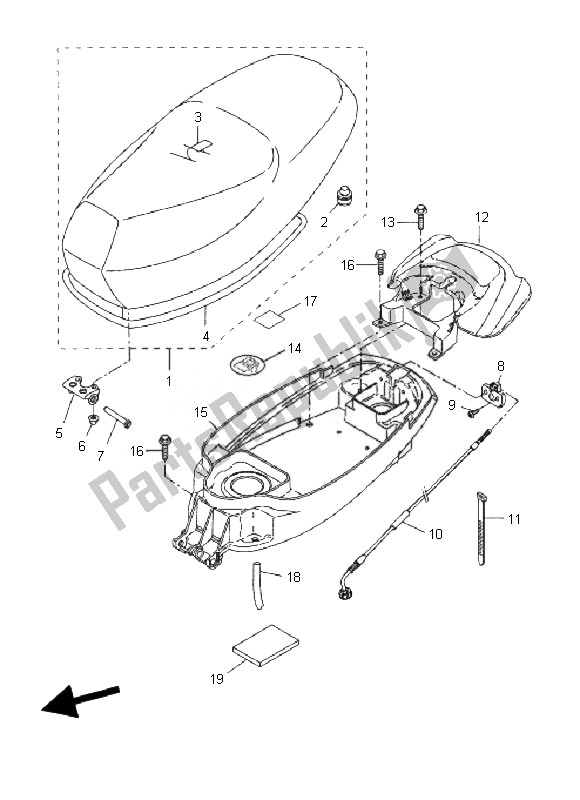 Todas las partes para Asiento de Yamaha CW 50N BWS 2010