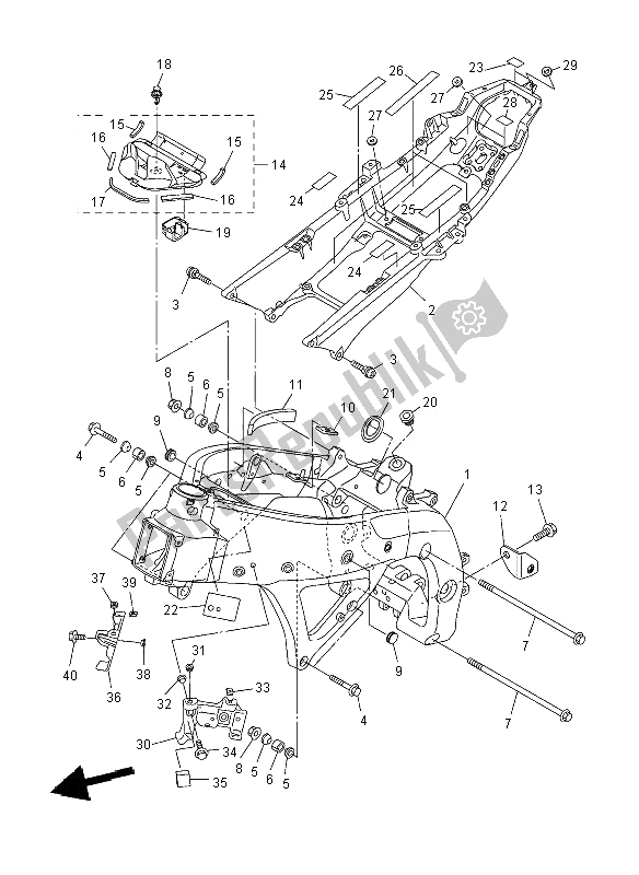 Wszystkie części do Rama Yamaha YZF R6 600 2008