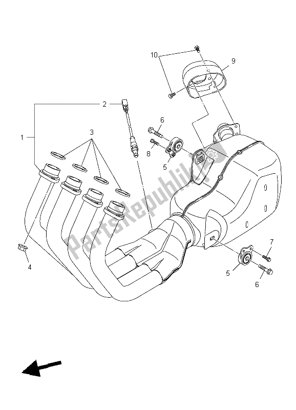 Tutte le parti per il Scarico del Yamaha XJ6 SA Diversion 600 2009