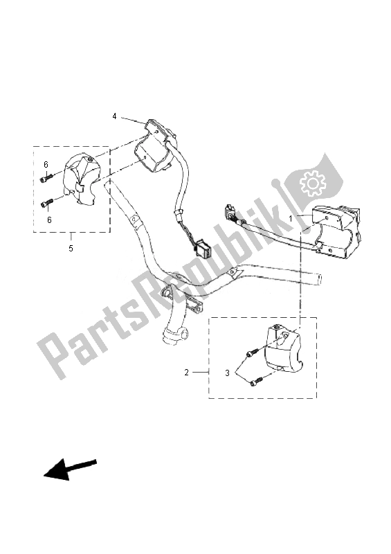 All parts for the Handle Switch & Lever of the Yamaha YQ 50L Aerox Race Replica 2010