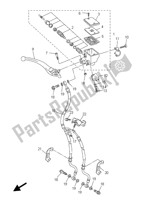 Tutte le parti per il Pompa Freno Anteriore del Yamaha FZ8 S 800 2013