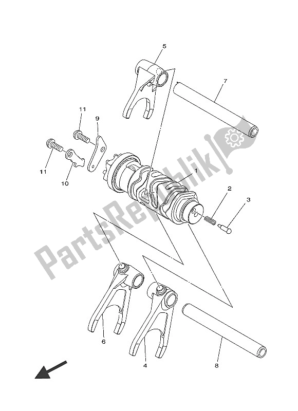 Tutte le parti per il Camma Cambio E Forcella del Yamaha MT 09 Tracer ABS 900 2016