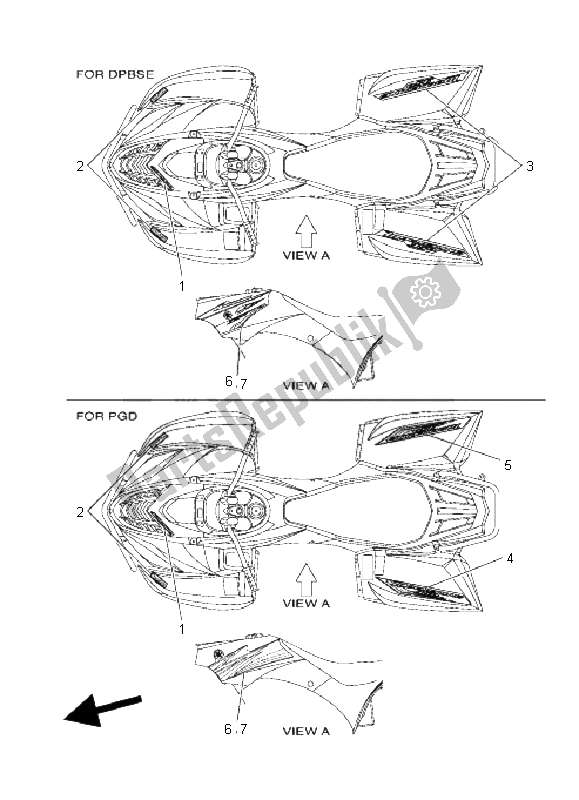 Tutte le parti per il Grafica del Yamaha YFM 350X Wolverine 2X4 2008