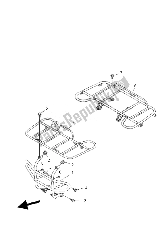 All parts for the Guard of the Yamaha YFM 350F Grizzly 4X4 2010