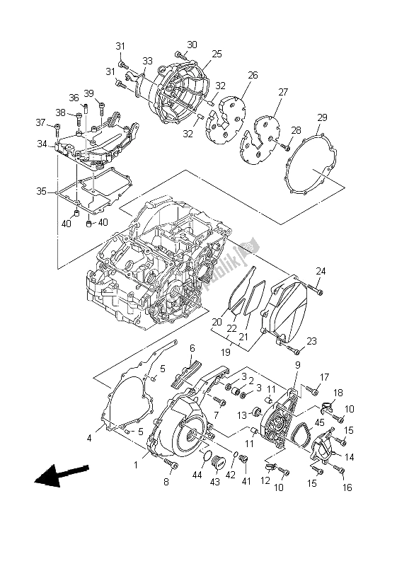 Todas las partes para Tapa Del Cárter 1 de Yamaha TDM 900 2009