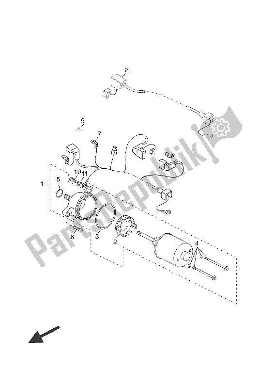 Tutte le parti per il Motore Di Avviamento del Yamaha YP 125R 2016