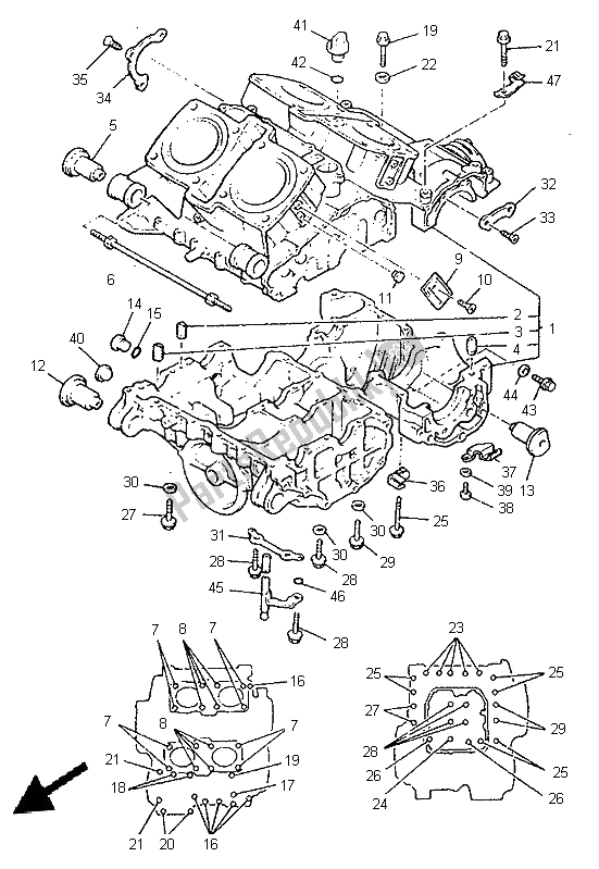 Tutte le parti per il Carter del Yamaha V MAX 12 1200 1996