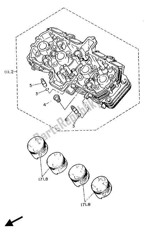 Todas las partes para Alternativo (motor) de Yamaha FZ 750 Genesis 1989