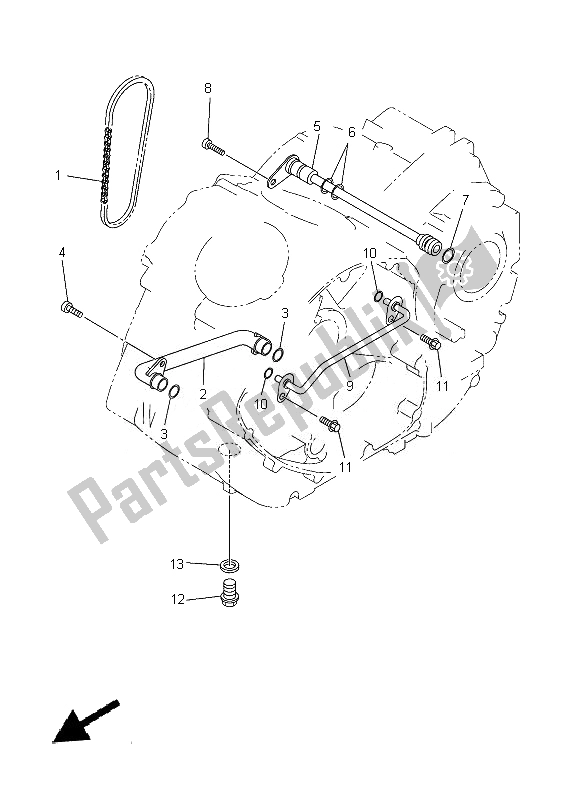 Toutes les pièces pour le La Pompe à Huile du Yamaha XVS 1300A 2014