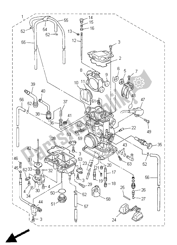 Tutte le parti per il Carburatore del Yamaha YZ 250F 2012