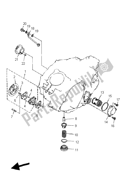 Tutte le parti per il Pompa Dell'olio del Yamaha YFM 350R 2007