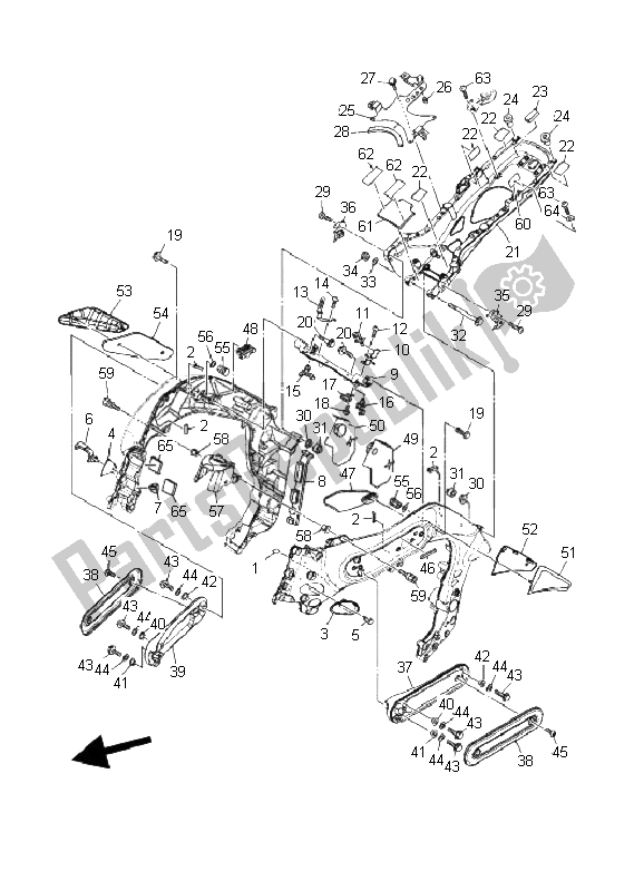 All parts for the Frame 2 of the Yamaha MT 01 5 YU3 1670 2006
