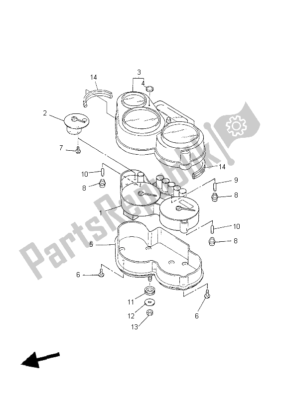 Toutes les pièces pour le Mètre du Yamaha FZS 1000 S Fazer 2004