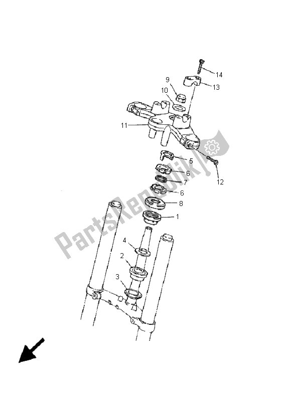 Toutes les pièces pour le Pilotage du Yamaha XJ 600S Diversion 2001