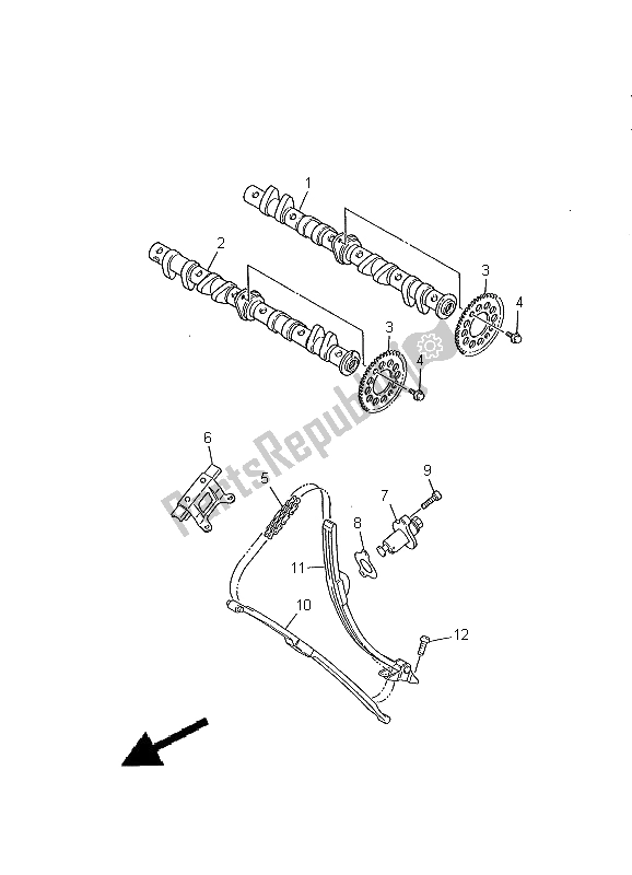 Toutes les pièces pour le Arbre à Cames Et Chaîne du Yamaha FZS 600 2000