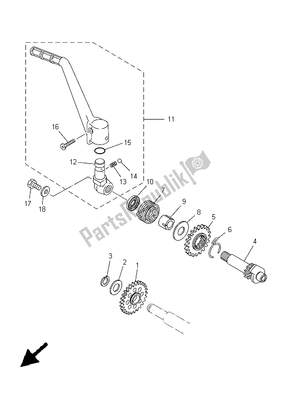 Toutes les pièces pour le Entrée du Yamaha YZ 125 2005