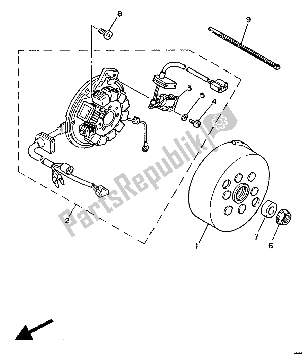 Toutes les pièces pour le Générateur du Yamaha TZR 125 1991