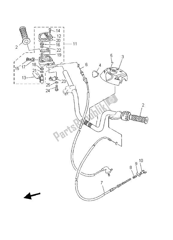 Todas las partes para Manija De Dirección Y Cable de Yamaha YFM 250 Bear Tracker 2X4 2001