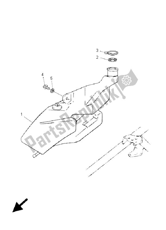 All parts for the Oil Tank of the Yamaha CS 50 RR LC JOG 2006