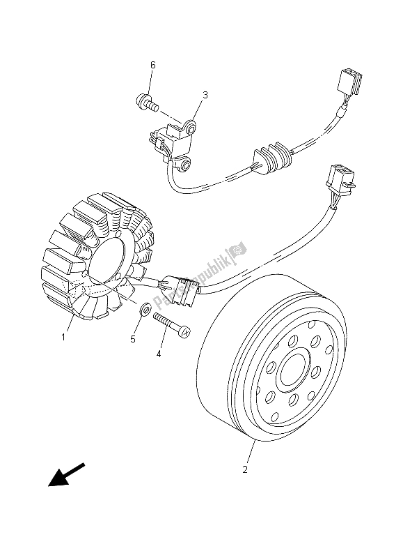 Todas las partes para Generador de Yamaha XV 1600A Wildstar 1999