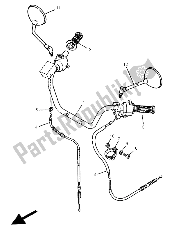 Wszystkie części do Uchwyt Kierownicy I Kabel Yamaha SR 125 1996