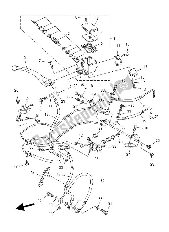 Wszystkie części do Przedni Cylinder G?ówny Yamaha FZ8 NA 800 2012