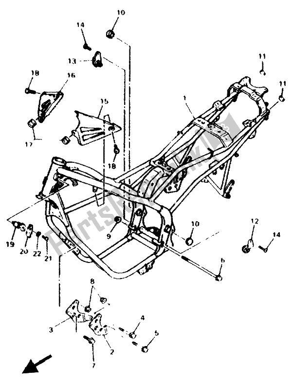 Tutte le parti per il Telaio del Yamaha XJ 600N 1994