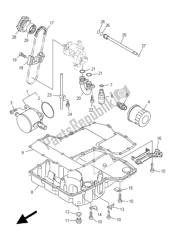 Toutes les pièces pour le Refroidisseur D'huile du Yamaha FJR 1300 AE 2014