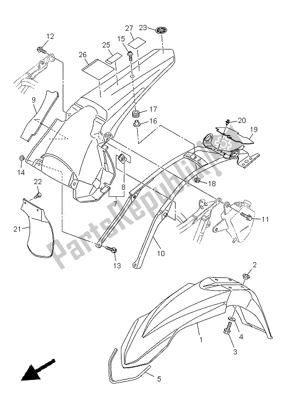 Todas las partes para Defensa de Yamaha WR 450F 2013