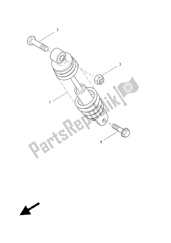 All parts for the Rear Suspension of the Yamaha CW 50E 2013