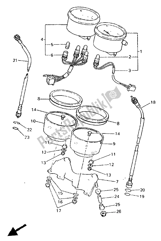 Tutte le parti per il Metro del Yamaha SR 500 1993